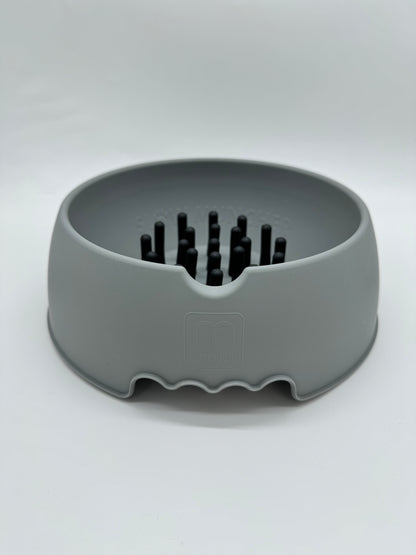 Slow Muncher Dog Bowl - Grey