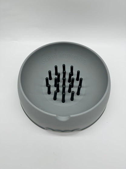 Slow Muncher Dog Bowl - Grey