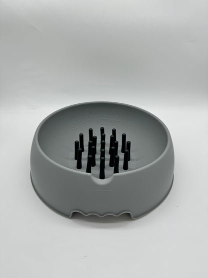 Slow Muncher Dog Bowl - Grey