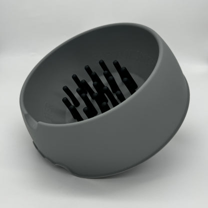 Slow Muncher Dog Bowl - Grey