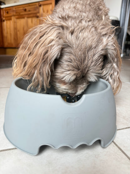 Slow Muncher Dog Bowl - Grey